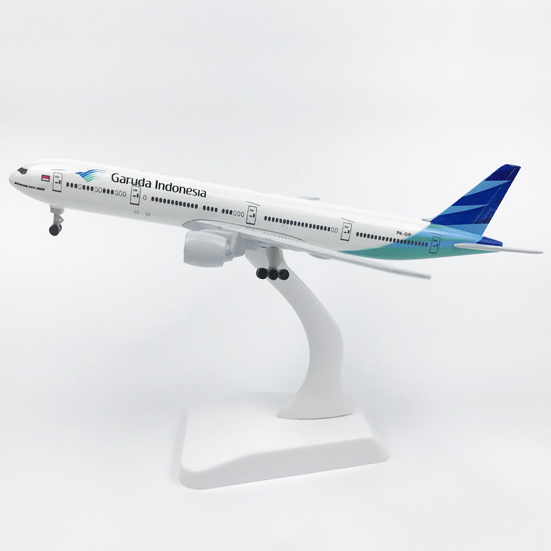 Hot Selling Alloy Toy Airplane Garuda Indonesia Boeing B777 20cm Die Cast Metal Airplane Model Toy for Collection