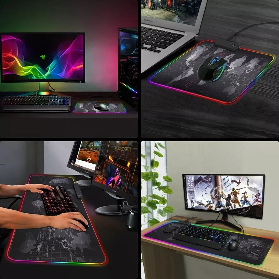 Large RGB Gaming Mouse Pad XXL Customize Size Rgb Led Anti-slip Mouse Pad