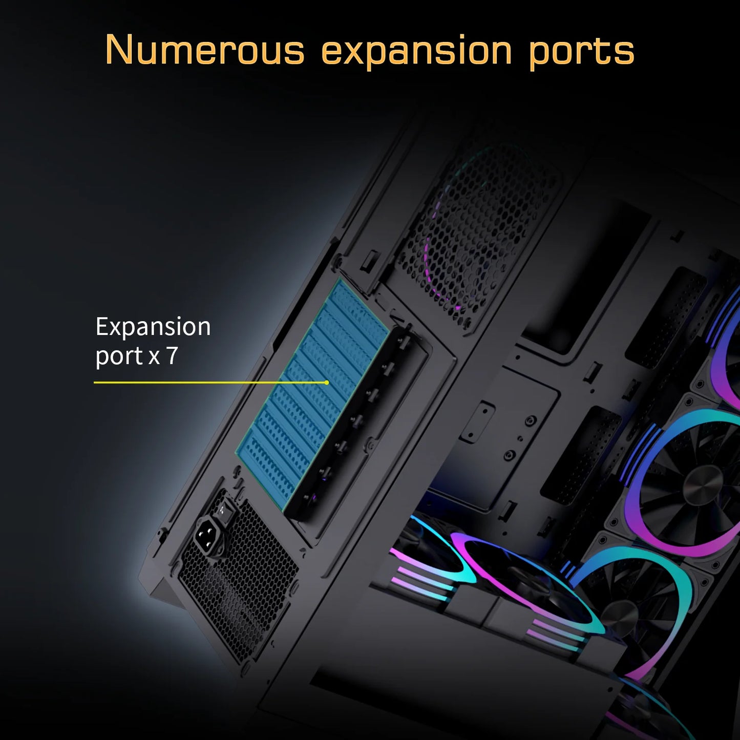 Factory OEM Custom Computer PC Case Game CPU Case Gaming ATX Motherboard with RGB Fan Cabinet Colorful PC Chassis Towers Cooler