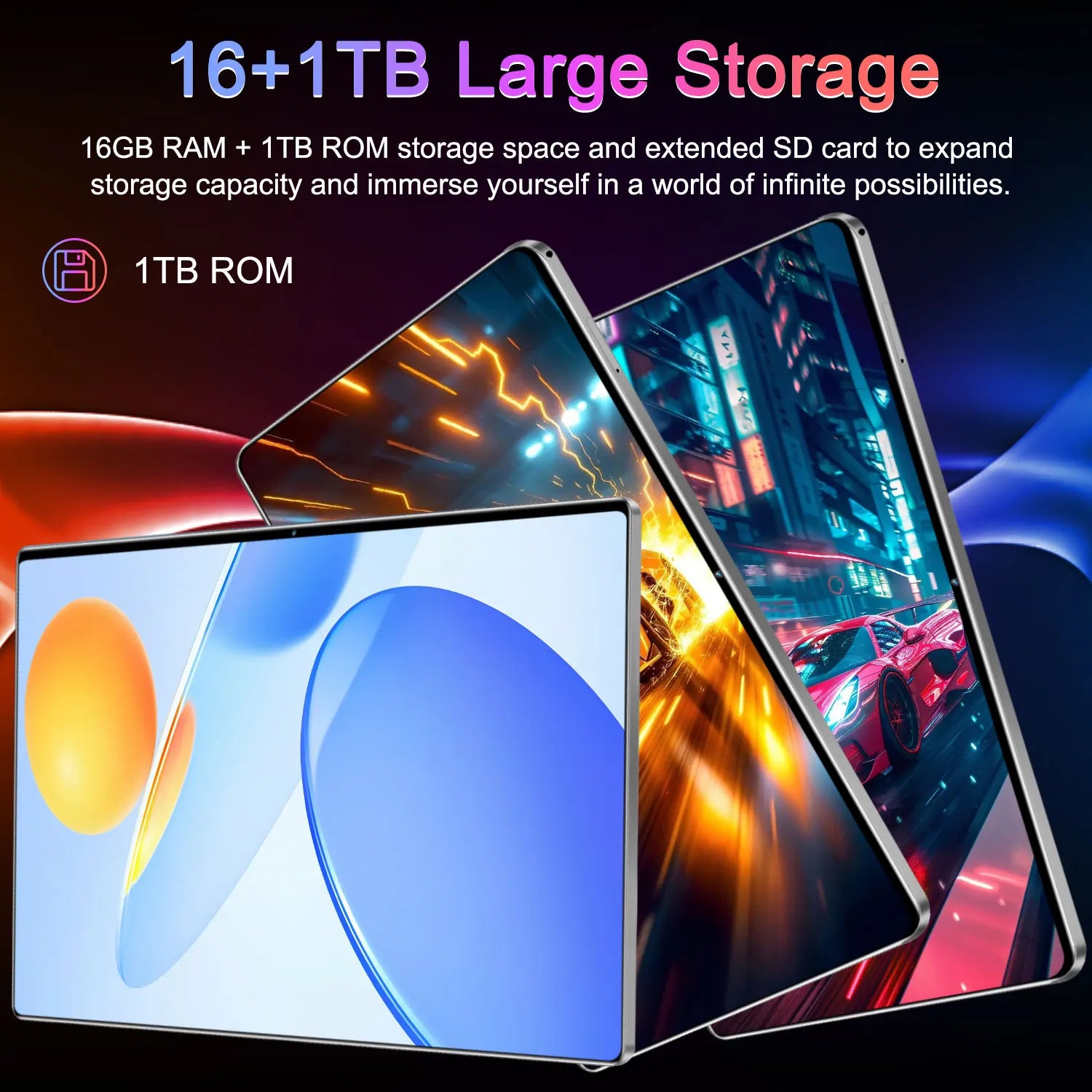 Tablet Android 11.1 inch Global Version 16GB RAM 1TB ROM Android 13.0 14-core 20000mAh Bluetooth WIFI Network Dual Camera 16MP 32MP Dual SIM Card Type-C Brand New tablets PC