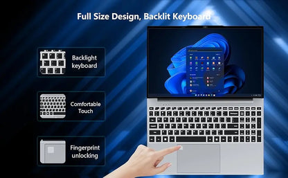 15.6" Intel Core i9 10980HK Laptop Computer PC Windows 11 Pro 16GB DDR 1TB 2TB SSD i9 Laptops Office Fingerprint Unlock Notebook PC
