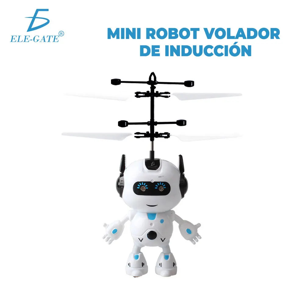 ELE-GATE Mini Electronic Flying Drone Sphere Plastic Toy with LED Lights and Manual Sensor Model JUG.FXQ5098 for Ages 5-7