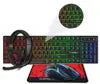 4 In1 Colorful Backlit Mouse and Large Size Mousepad and Gaming Headset and Keyboard Free Shipping
