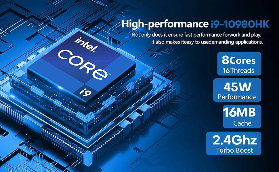 15.6" Intel Core i9 10980HK Laptop Computer PC Windows 11 Pro 16GB DDR 1TB 2TB SSD i9 Laptops Office Fingerprint Unlock Notebook PC