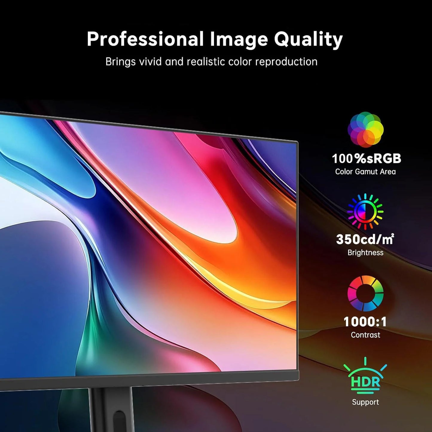 540Hz Esports Gaming PC Monitor, 27 Inch 2K 4K Frameless LED Display, 1ms Response 100% sRGB Low Blue Light Pro Gamer Screen