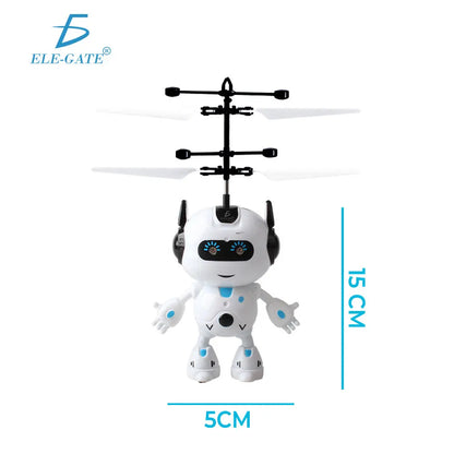 ELE-GATE Mini Electronic Flying Drone Sphere Plastic Toy with LED Lights and Manual Sensor Model JUG.FXQ5098 for Ages 5-7