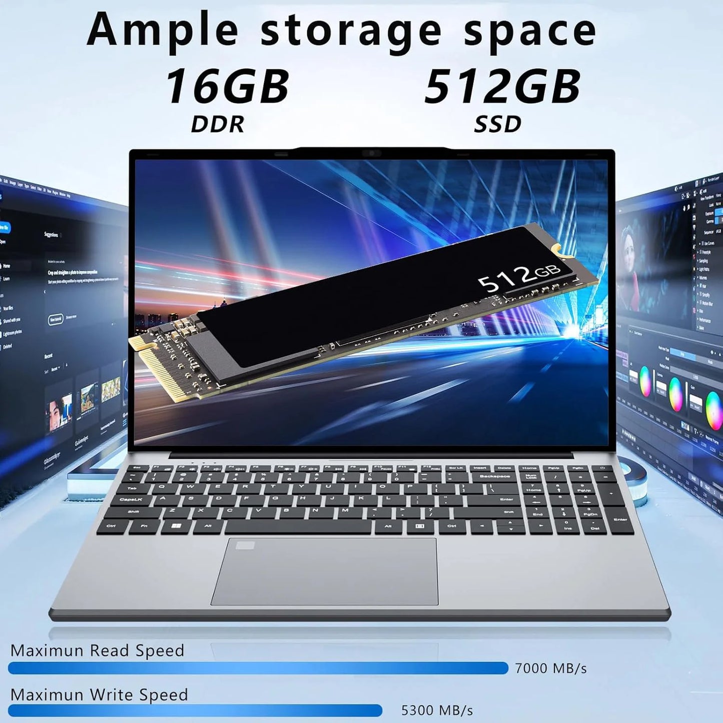 15.6" Intel Core i9 10980HK Laptop Computer PC Windows 11 Pro 16GB DDR 1TB 2TB SSD i9 Laptops Office Fingerprint Unlock Notebook PC