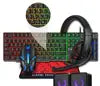 4 In1 Colorful Backlit Mouse and Large Size Mousepad and Gaming Headset and Keyboard Free Shipping