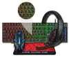 4 In1 Colorful Backlit Mouse and Large Size Mousepad and Gaming Headset and Keyboard Free Shipping