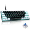 Blue Red Switch 60% USB Wired 61 Key Small Mini Mechanical Computer Gaming Keyboard