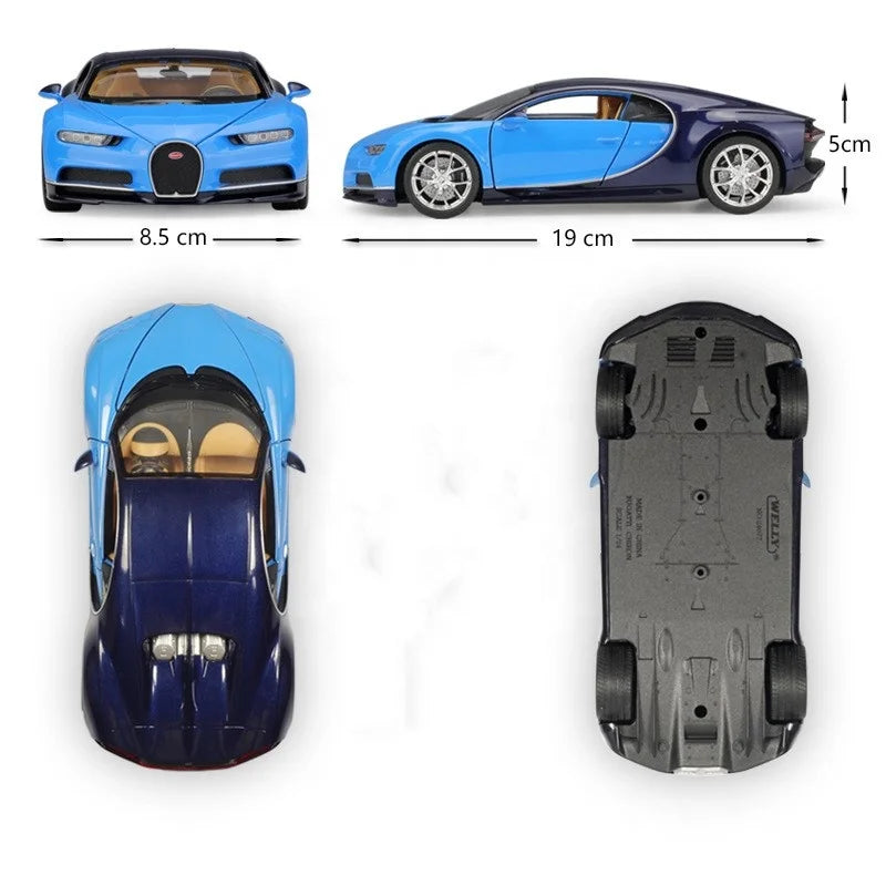 1:24 Scale Bugatti Vehicle Car Model Alloy Simulation Sports Car Vehicle 1/24 Diecast Model Cars Toys