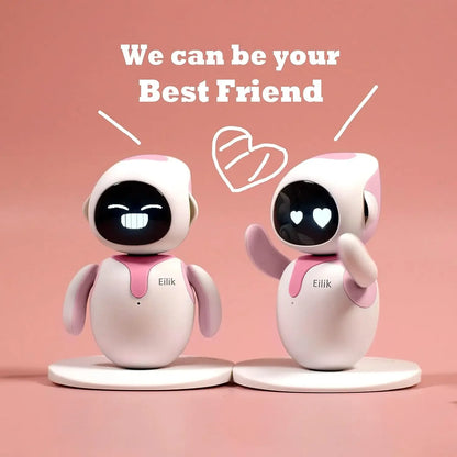 In Stock Immediate Delivery for Pink Eilik Emo Robot Toy Cute Smart Companion Pet Robot Christmas Gifts