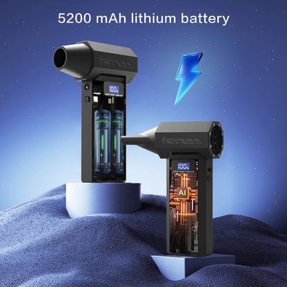 TRNOJTHK USA Local Stock Turbo Fan 5200mAh High Speed Air Blower Turbo Mini Fan for Computer Car Dust Cleaning