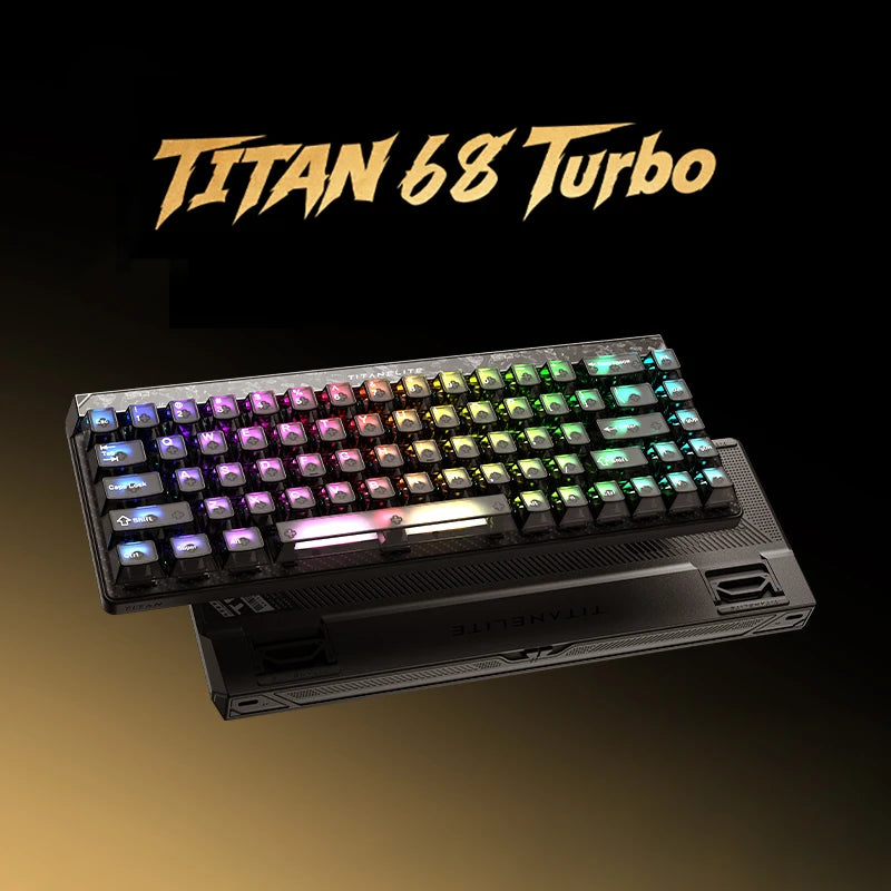 MADLIONS TITAN68 RGB Wired Gaming Keyboard 68 Keys Magnetic Axis Turbo Esports Carbon Fiber RT0.001mm for Valorant
