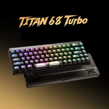 MADLIONS TITAN68 RGB Wired Gaming Keyboard 68 Keys Magnetic Axis Turbo Esports Carbon Fiber RT0.001mm for Valorant