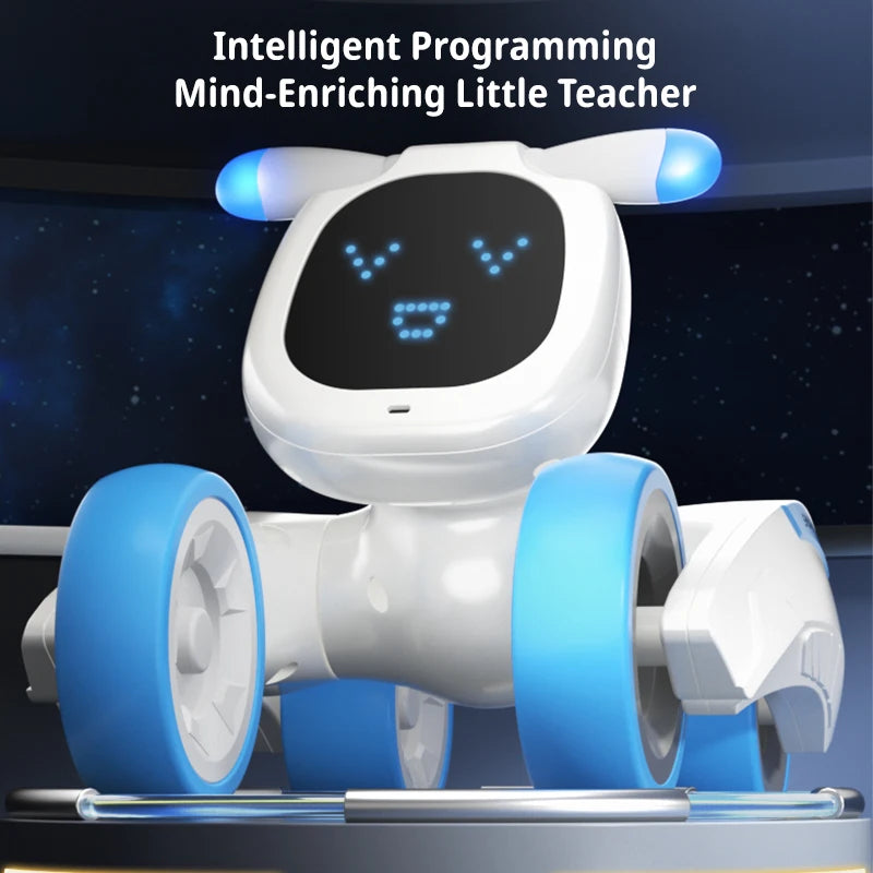 Voice Activated Dog Robot Puppa Gesture Sensory Remote Control Intelligent Educational Robot Toy for Companion-DIY