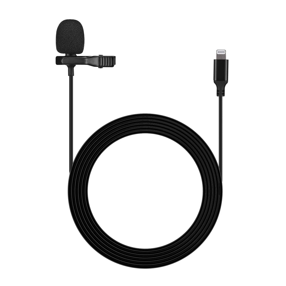 iiiMymic Professional Lavalier Lightning Lapel Microphone 1.5m for iPad iPhone 11 X 8 8plus 7 7plus YouTube Facebook Recording
