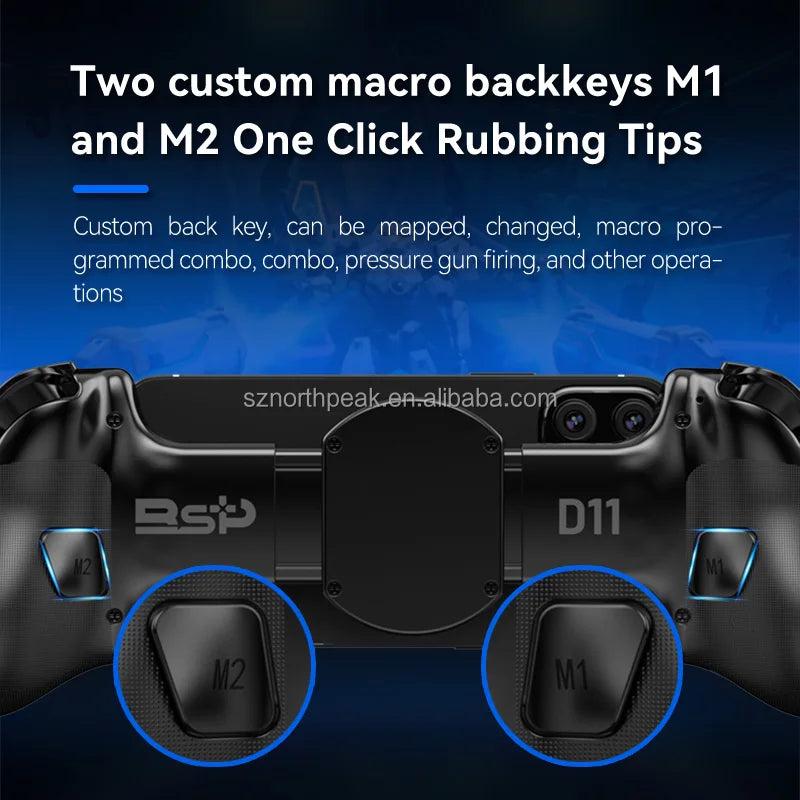 D11 BT Stretching Wireless Gaming Joystick for PC Android IOS Cooling BT Stretching Handle Game Controller