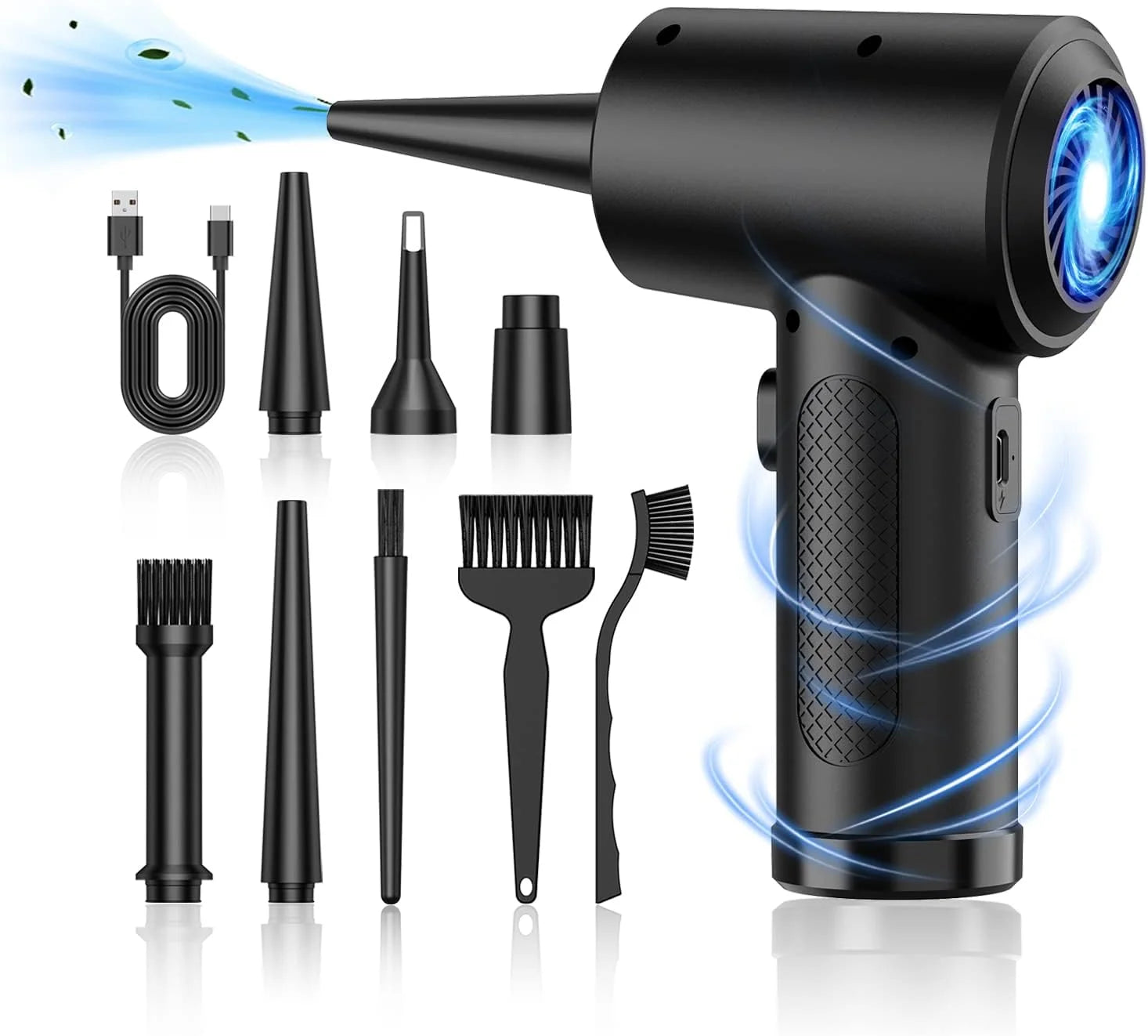 Portable Air Duster Cordless Fan Blower 51000RPM Wireless Rechargeable Dust Clean Tool for Computer Keyboard Car Pet Care