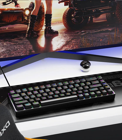 Luminous Mechanical Gaming Keyboard 68 Keys Wired Desktop & Laptop Blue & Red Switches