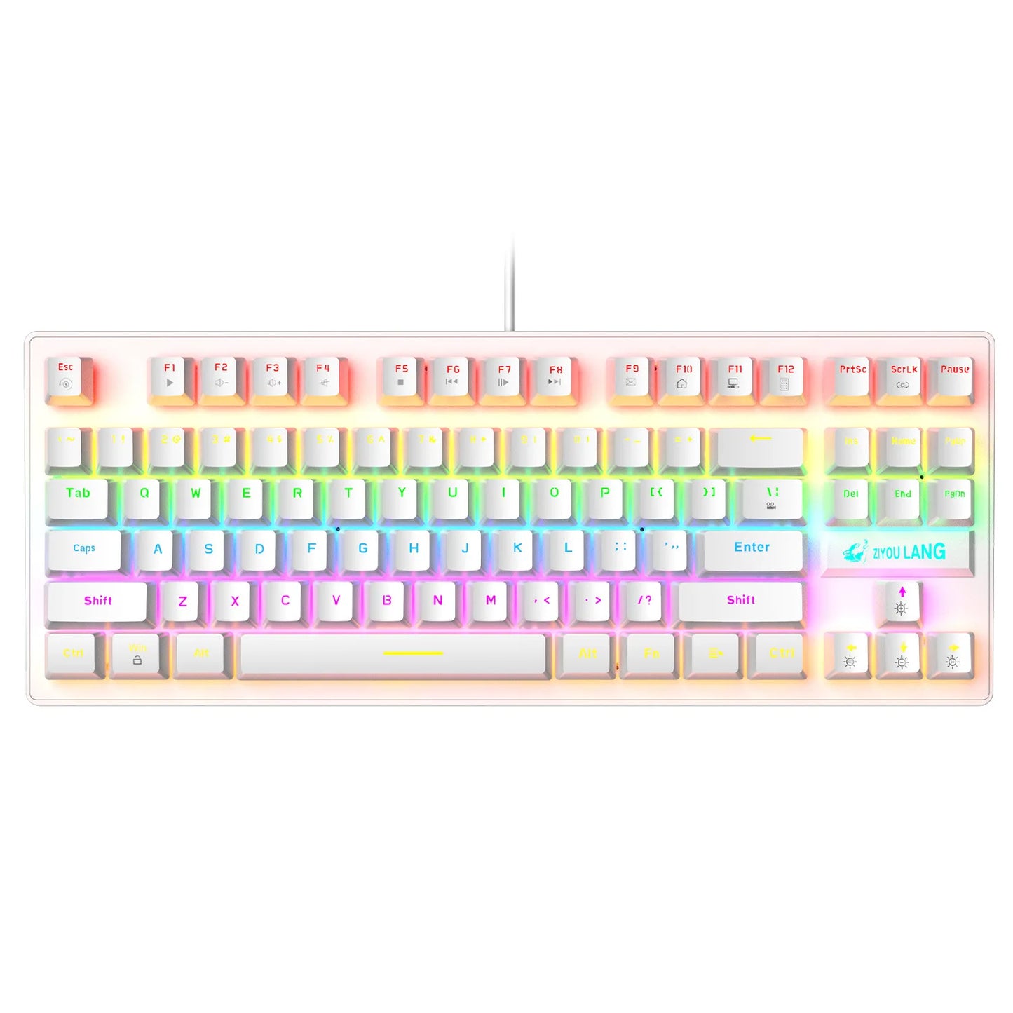 Free Wolf K2 Punk Mechanical Keyboard 87 Keys Gaming Competitive Office Laptop Gaming Keyboard