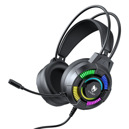 H140/H150 Computer Wired Headset Gaming Headset with Light-Up Band and Microphone Immersive Sound Full-Coverage Headphones