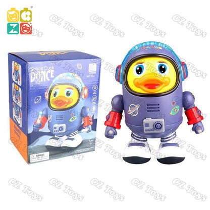 CZ New Arrival 2025 Electric Kids Toy Walking Animal Space with Music and Light Robots Duck Toys