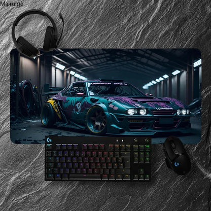 Cool Cars Stylish Cyberpunk PC Gaming Mouse Pads Gamer Mats Rubber Teclado Pad Mat Laptop Office Carpet 900X400