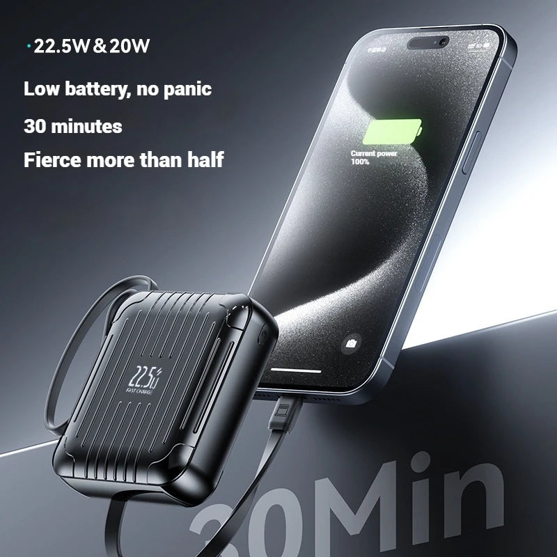 Super Mini PD20W Design Portable Mobile Power Bank 22.5W Super Fast Charge Small Mini Pocket Phone Chargers Powerbank 10000mAh