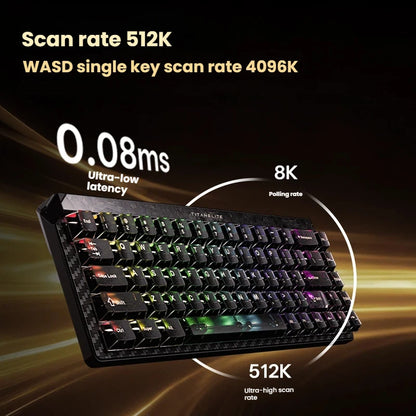 MADLIONS TITAN68 RGB Wired Gaming Keyboard 68 Keys Magnetic Axis Turbo Esports Carbon Fiber RT0.001mm for Valorant