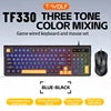 TF330 Wired Keyboard and Mouse 98 Keys LED Backlit Ergnomic Keyboard Mouse Set Gaming Mechanical Feeling Keyboard Mouse Set Pc