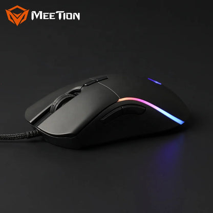 MEETION MT-GM19_2023 New Ultra High DPI Ergonomic Design 12000DPI Flexible Professional RGB Gaming Mouse