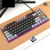 Dropshipping FOREV FV-301 87-keys Blue Axis Gaming 87-Keys Mechanical Wired Keyboard Cable Length 1.6m RGB Lighting Keyboards