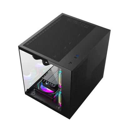 New Product Micro ATX Black Gaming PC Computer Case With Mid Tower Tempered Glass USB3.0 Cabinet PC Case