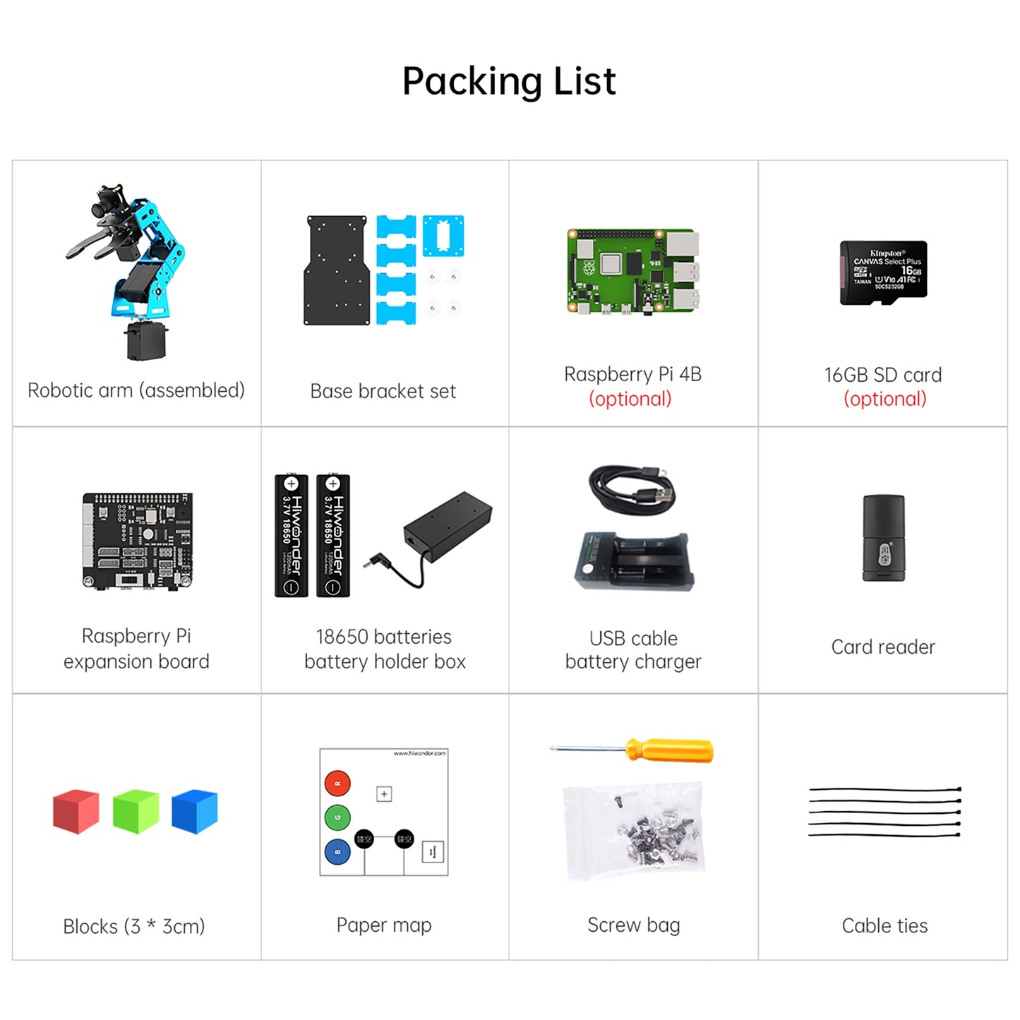 Smart AI Vision Robot Arm ArmPi Mini Powered by Raspberry Pi for Recognition, Tacking and Sorting
