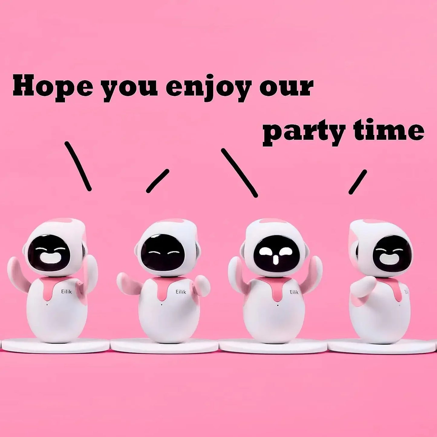 In Stock Immediate Delivery for Pink Eilik Emo Robot Toy Cute Smart Companion Pet Robot Christmas Gifts