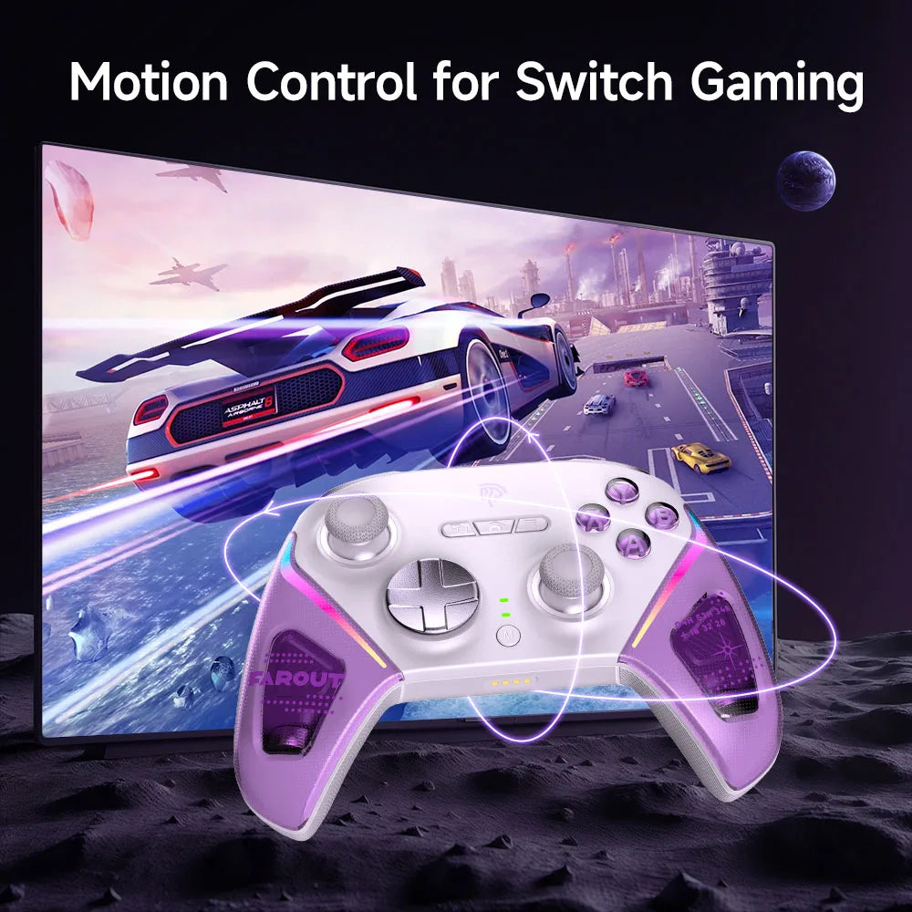 EasySMX D10 Wireless Gaming Controller Wireless Gamepad Compatible with PC/NS/TV/Phone/Steam, TMR Stick Joystick Micro Triggers