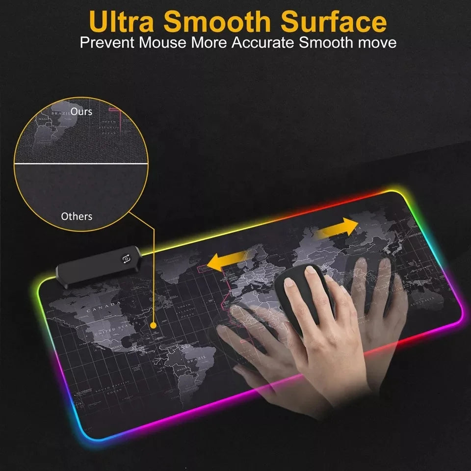 Large RGB Gaming Mouse Pad XXL Customize Size Rgb Led Anti-slip Mouse Pad