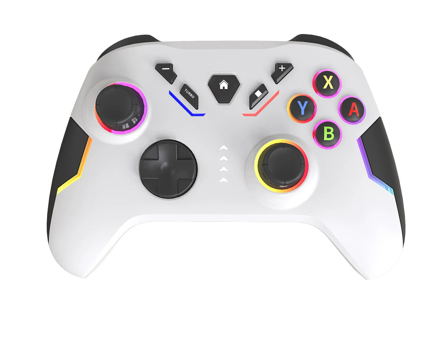 High Quality Controller 1200mAh Battery 2.4Ghz Vibration Six Axis Gaming Joystick PC Gamepad RGB Wireless Controller for Android