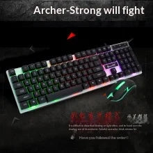 SHIPADOO D500 104 Keys Wired Gaming Keyboard Mouse Combo RGB Backlight USB Wired Gaming Keyboard