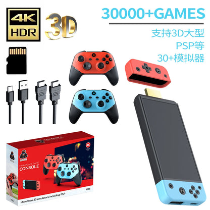 Mini 3D M66 Game Console Portable Handheld Wireless 4K Gaming Stick with 20000+ Classic Video Games