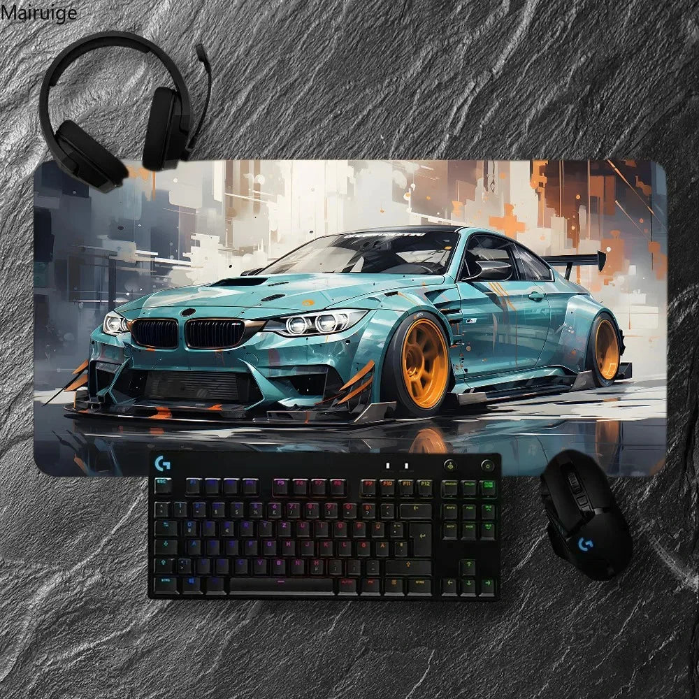 Cool Cars Stylish Cyberpunk PC Gaming Mouse Pads Gamer Mats Rubber Teclado Pad Mat Laptop Office Carpet 900X400