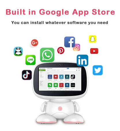 7 Inch LCD Smart Robot with Chat GPT Intelligent Chatbots for Kids Adult Companion Friend Customize Variety AI Resource