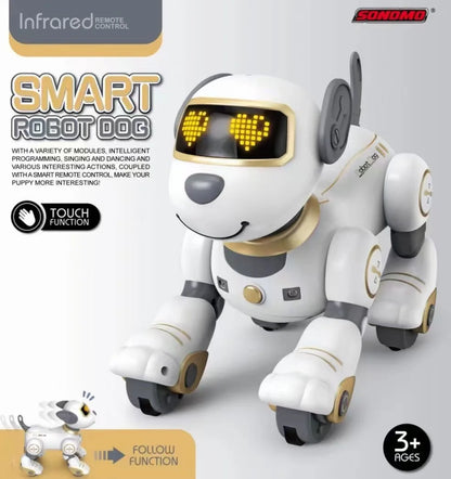 Factory New Arrival Bricstar Handstand Push-up Dog Robot,electronic Pets Dancing Programmable Smart Toy Robot Dog Plastic Unisex