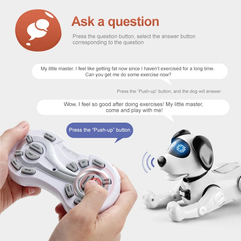 RC Robot Intelligent Robot Dog Educational Stunt Robot Animal Toys Gifts
