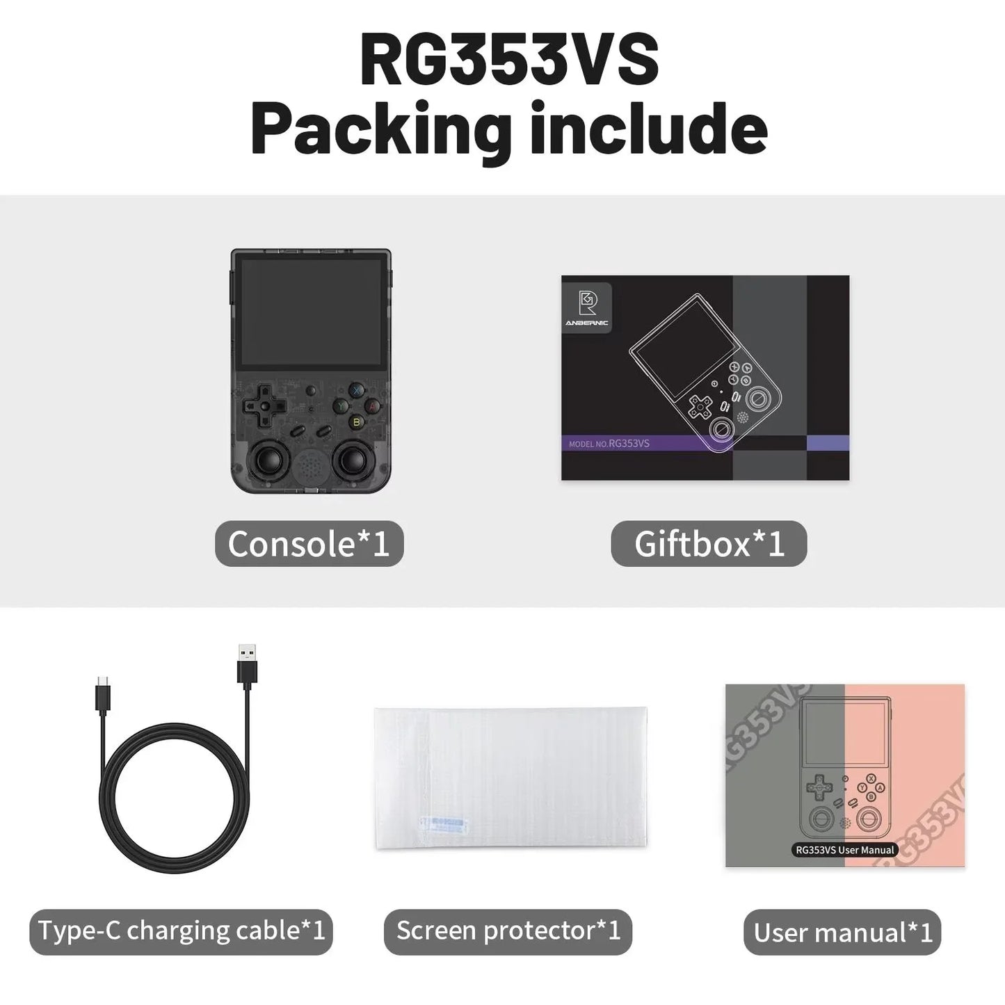 Yo Anbernic RG353V Android 11 Linux/ RG353VS Single OS Mini Handheld Game Player 3.5 Inch 5G WIFI Retro Gaming Console