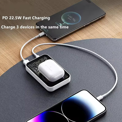 New Mini Portable Magnetic Charging Bank 10000mAh Wireless 15W Fast 22.5W Charging Bank 10000mAh Mobile Power Supply