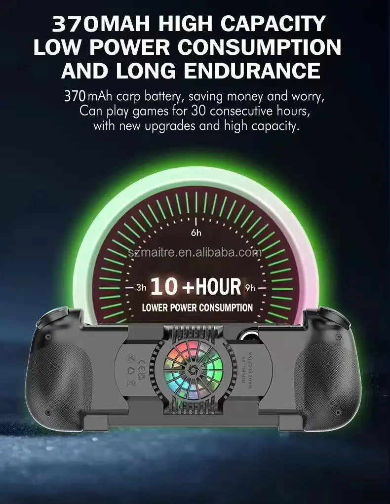 X5 MINI Handheld Gaming Joystick Gamepad With Phone Holder Semiconductor Cooling Six-axis Gyroscope Classic Game Stick Android