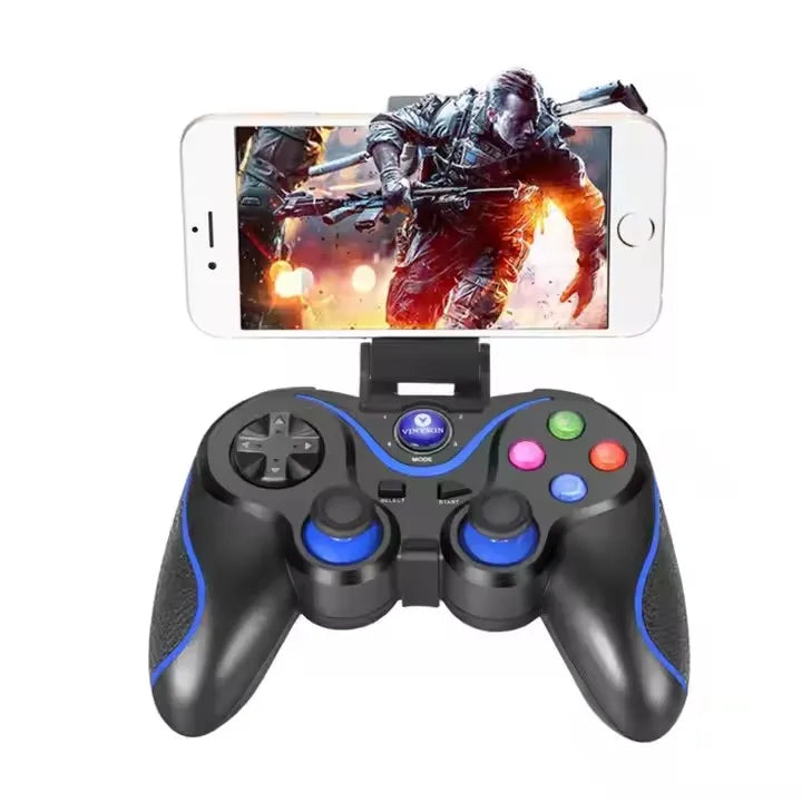 Multi-Mode V8 Gaming Controller BT Wireless Gamepad for Mobile/PC/TV Rechargeable Ergonomic Joystick with Custom Buttons