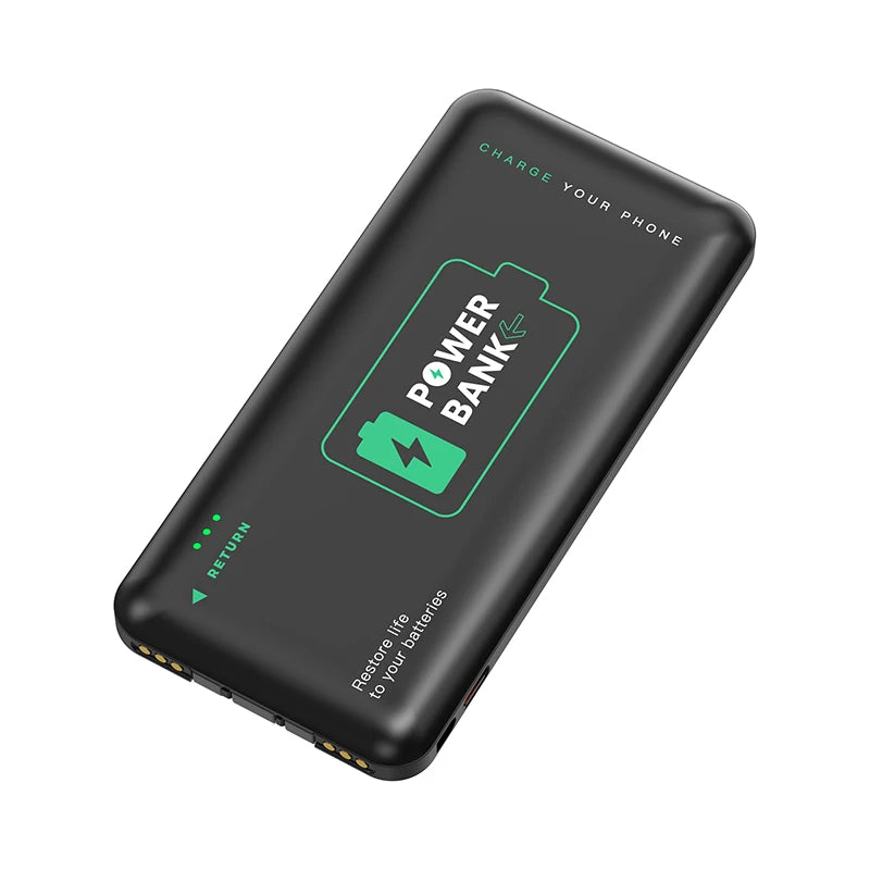 Portable 6000mAh Mobile Power Bank with 3 USB Cable Shareable and Compatible with Any Portable Power Source